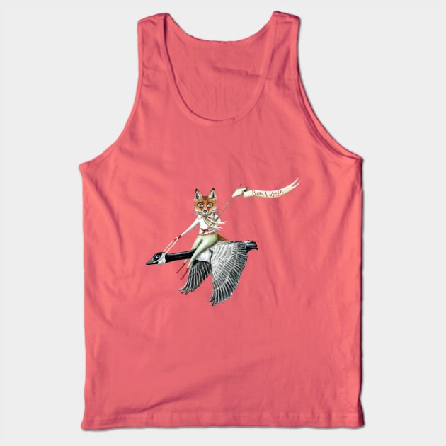 Fox flying with a Canada goose Tank Top by KayleighRadcliffe